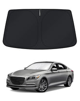 KUST front view of shade showing full windshield coverage and protection