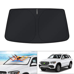 KUST front view of sunshade showing perfect windshield coverage and fit