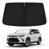 KUST front-fit on Grand Highlander showing exact windshield coverage and better cooling