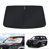 KUST front packaging showing custom-fit windshield shade benefit