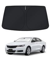 KUST front view of shade on windshield showing full coverage and protection