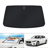 KUST windshield shade front view showing full coverage and neat fit