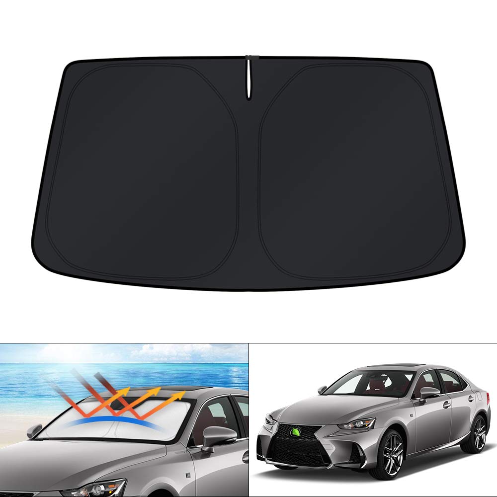 KUST front view full coverage on Lexus IS windshield reduces heat and protects dash