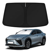 KUST front view installed on Lexus RZ windshield showing full coverage and neat fit