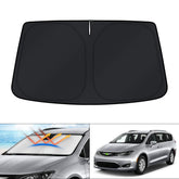 KUST front view of packaged sun shade showing model labeling and fit benefit