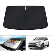KUST front view on RAV4 windshield showing full coverage and sun blocking benefit