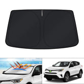 KUST installed on RAV4 windshield showing full coverage and cooling benefit