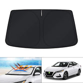 KUST front view assembled on Sentra showing full coverage and dashboard protection