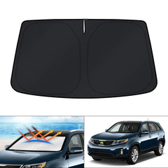 KUST windshield front view showing full coverage and cooler cabin benefit
