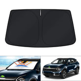 KUST front view showing full windshield fit and snug coverage for Sportage