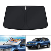 KUST Tiguan front view showing full windshield coverage and cool cabin benefit