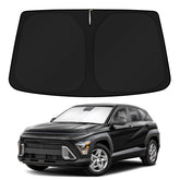 KUST front view on Hyundai Kona showing full windshield coverage and protection