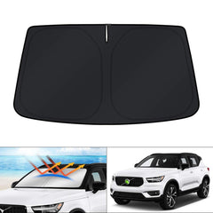 KUST front view on Volvo XC40 showing full windshield coverage and sun protection