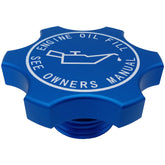 kweiny front view of aluminum oil cap showing fit and finish for easy replacement