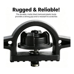 Kyumvio anchor installed in a Tacoma bed track, demonstrating secure tie-down benefit
