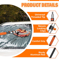 LAANPOLE telescoping lengths extended and collapsed for reach and convenience