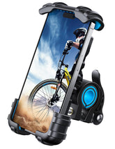 Lamicall front view of phone holder showing secure corner grip and benefit of stability