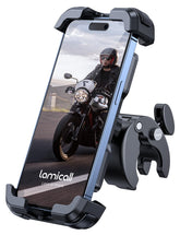 Lamicall front view on handlebar showing quick-install clip and stable hold