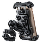 Lamicall front view of mount showing carbon fiber panel and secure grip benefit