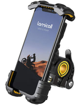 Lamicall front view mounted on handlebar showing secure hold