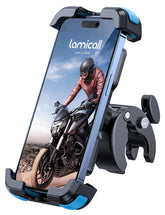Lamicall front view on handlebar showing quick-install clip and secure hold