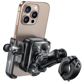 Lamicall front view on handlebar showing secure hold and stability