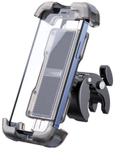 Lamicall front view mounted on bike handlebars showing secure grip and visibility