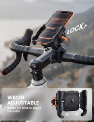 Lamicall phone mounted on handlebar showing secure navigation benefit
