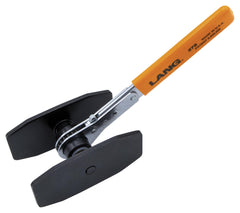 Lang Tools front view of brake caliper press showing compact body and jaws for reliable alignment