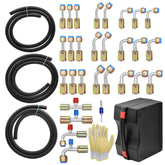 Langina toolbox front view showing organized fittings and hoses for quick work
