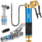 LANNIU grease gun front view showing robust build and easy access