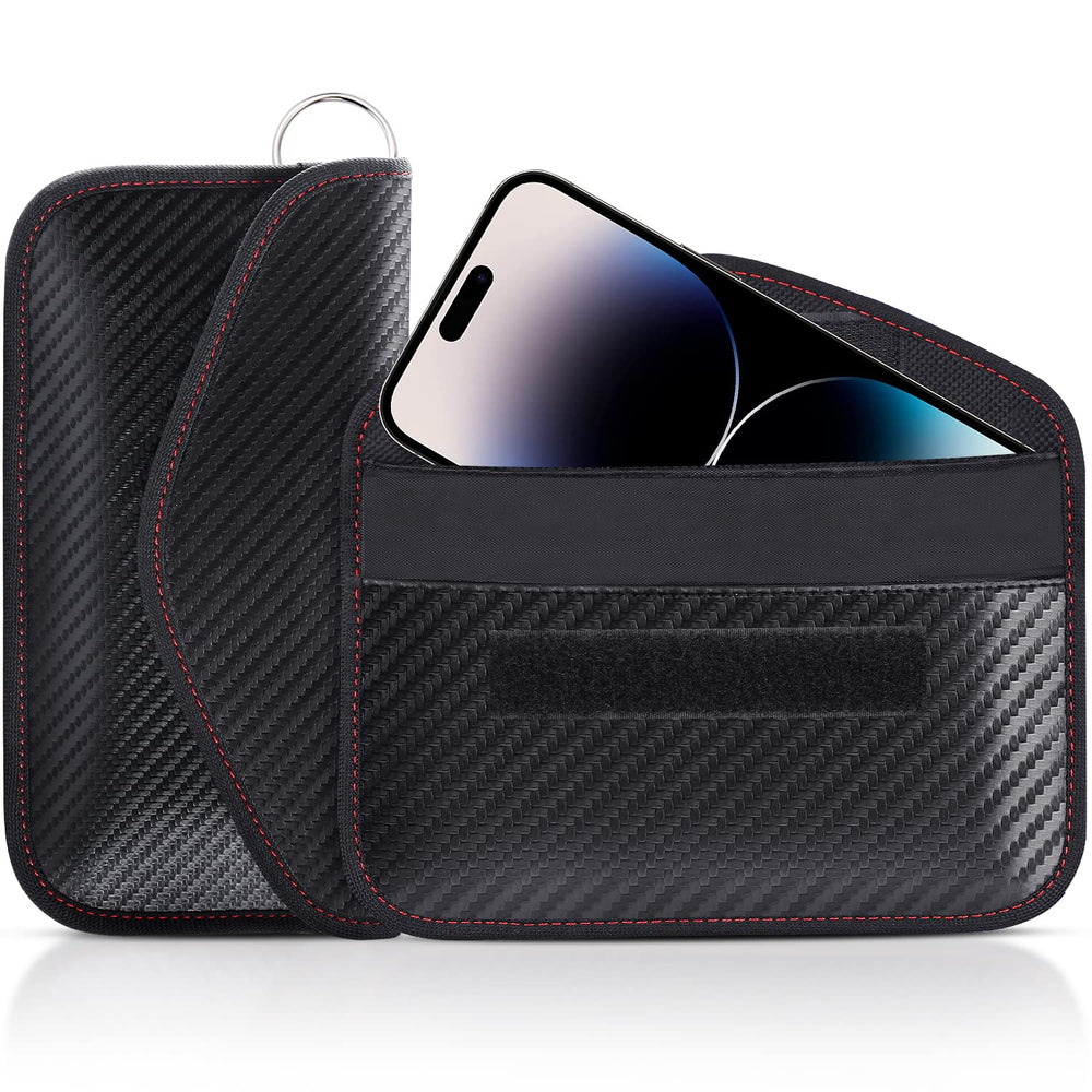lanpard front packaging showing two faraday bags and brand benefits for secure storage