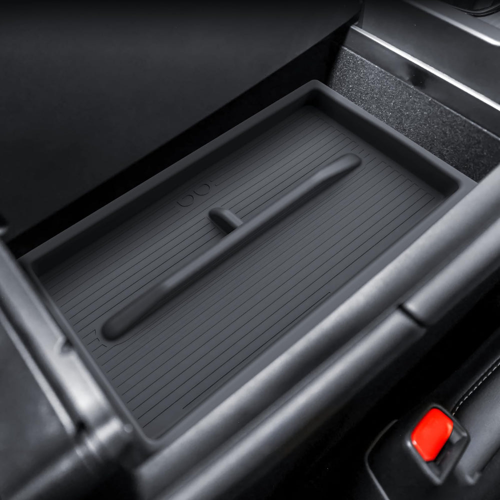 LANTU front view of console organizer showing perfect fit and tidy storage