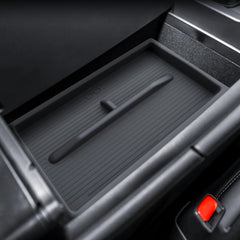 LANTU front view of console organizer showing perfect fit and tidy storage