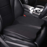 LARROUS front view of car seat cushion showing full profile and ergonomic shape for comfort