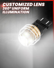 LASFIT close-up showing 3030 SMD chips and projector lens for brighter output