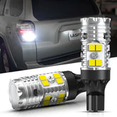 LASFIT front view of 921 bulbs packaging showing ready-to-install bulbs and benefits