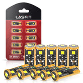 LASFIT front view of 10-pack LED bulbs showing compact design and value