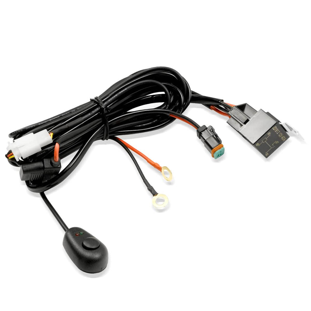 LASFIT wiring harness front packaging showing included components and benefit clear contents