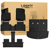 LASFIT front row mats fitted in Palisade Hybrid showing full coverage and protection