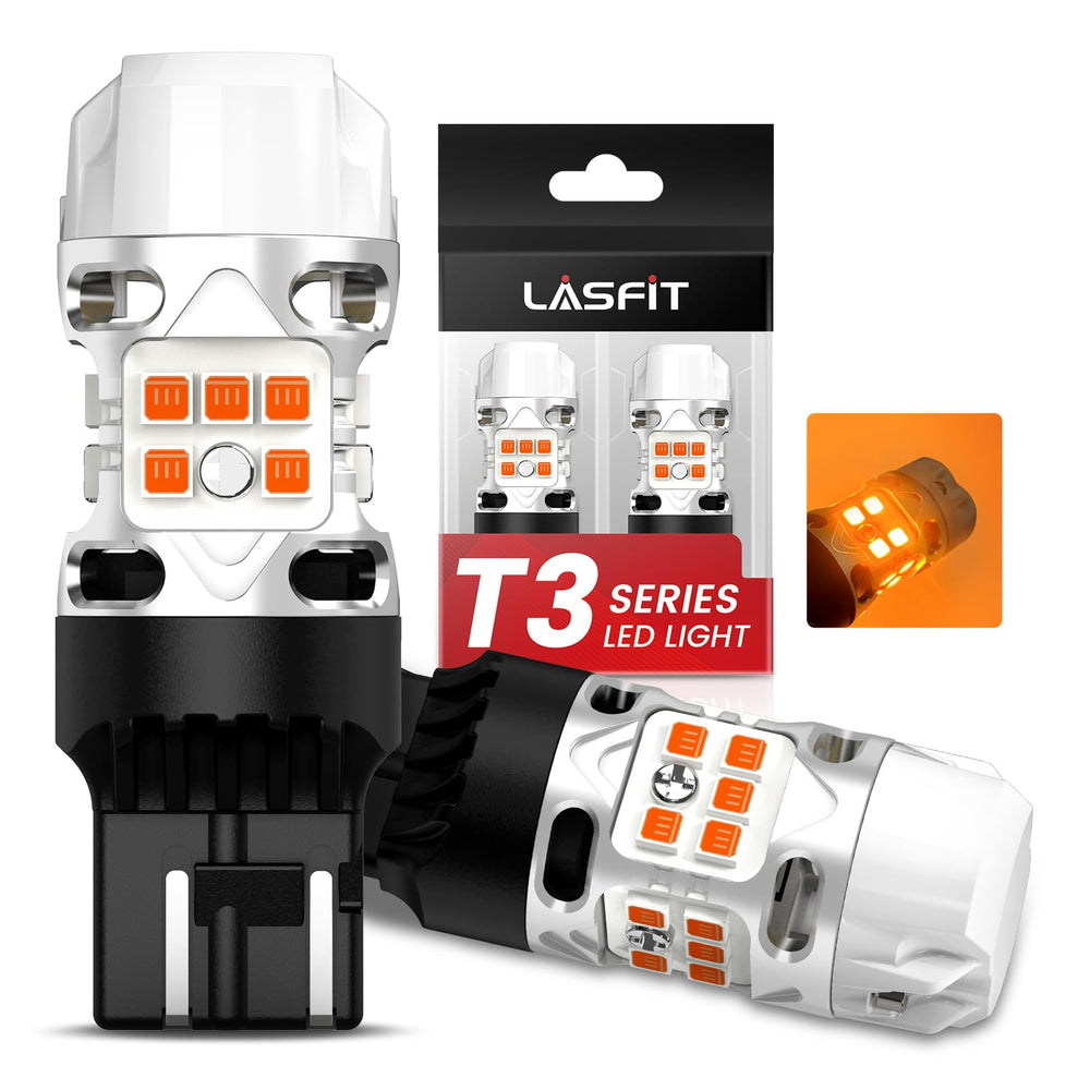 LASFIT front view 7440 amber bulb showing fit and bright output