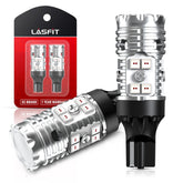 LASFIT front view of red 921 bulb showing full lens and bright output benefit