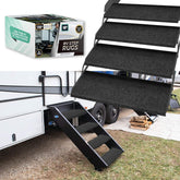 LATCH.IT front packaging showing four RV step covers and installation kit, convenience benefit