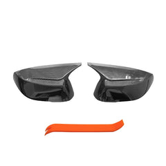LAUBDGIE front view of mirror covers showing fit and sporty look