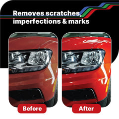 LAUCO Step 2 Fine Polish compound texture detail demonstrating light swirl refinement