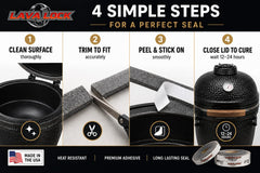 LavaLock gasket held in hand showing scale for easy installation