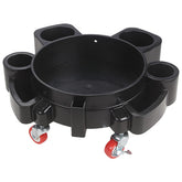 LCGP bucket dolly front view showing stability and easy rolling