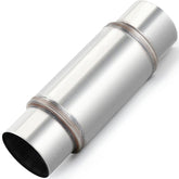 LCGP front view of muffler showing inlet and outlet and sturdy build benefit