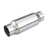 LCGP polished resonator front view showing inlet and outlet, durable finish benefit