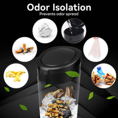 LCMWHOP bin seated in cup holder keeping vehicle organized and saving space